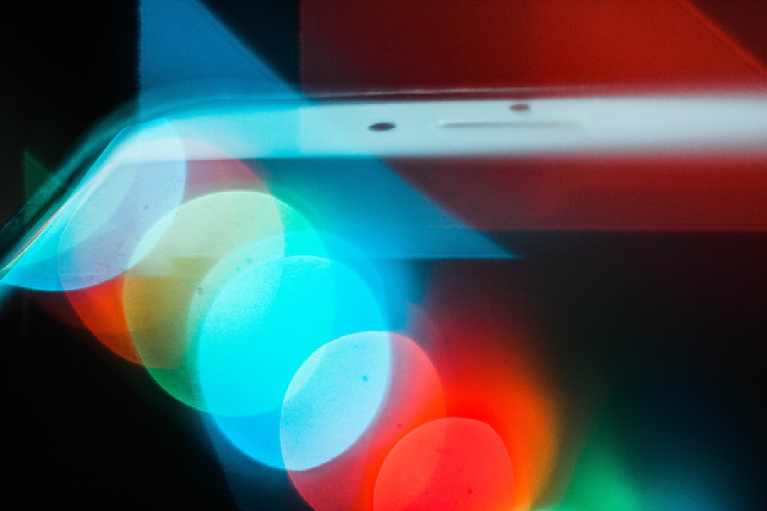 Abstract image with colorful bokeh lights.
