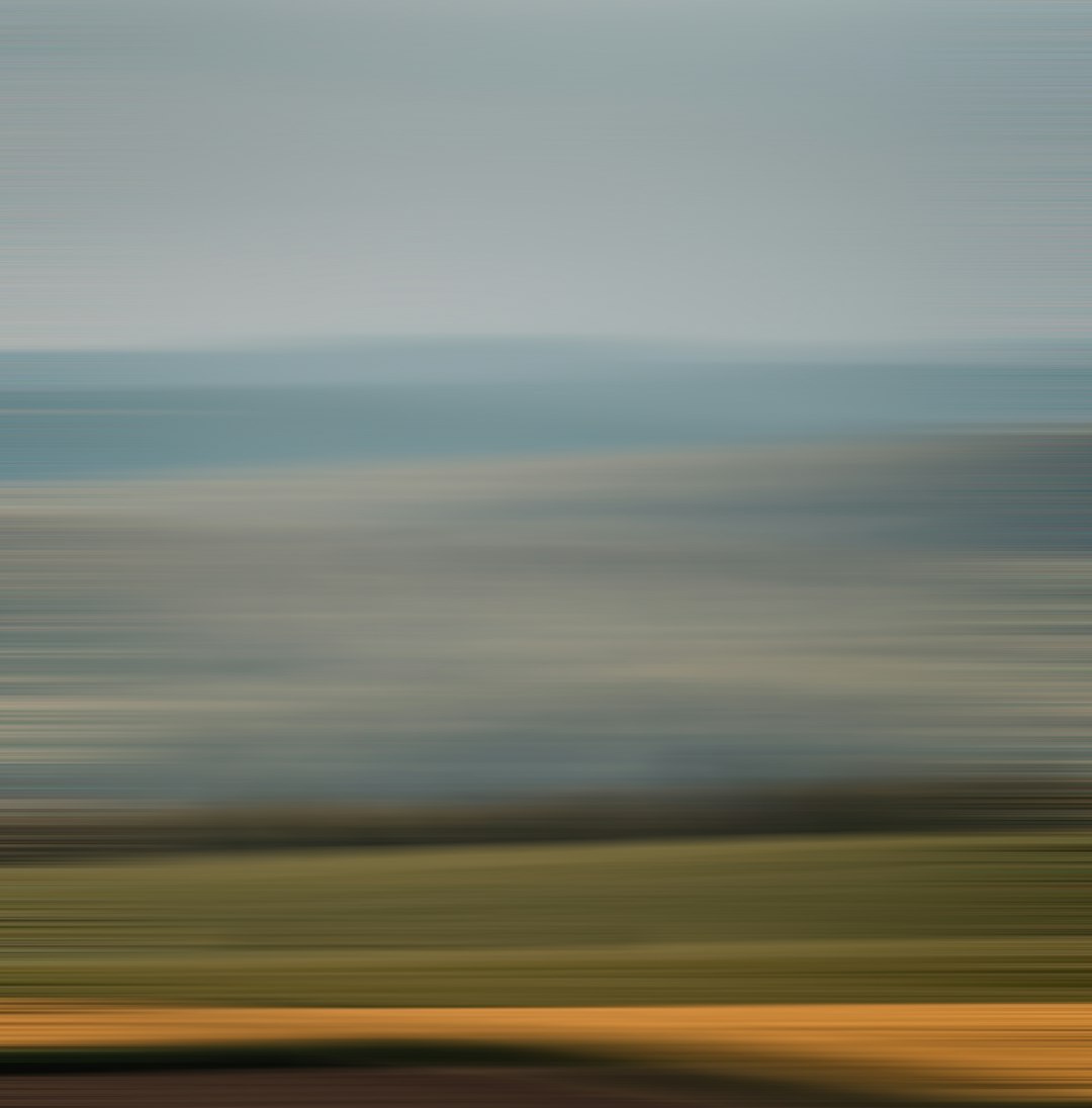 Abstract landscape with horizontal motion blur.