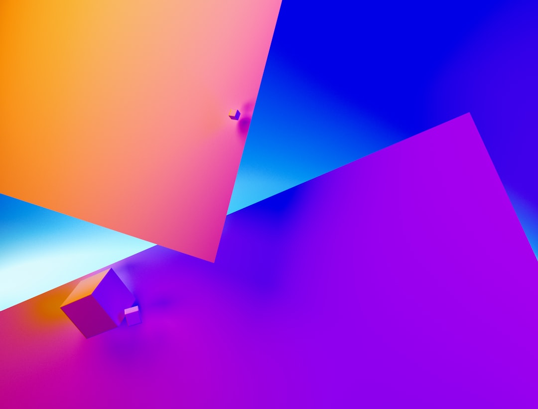 Colorful abstract geometric shapes with gradient lighting.