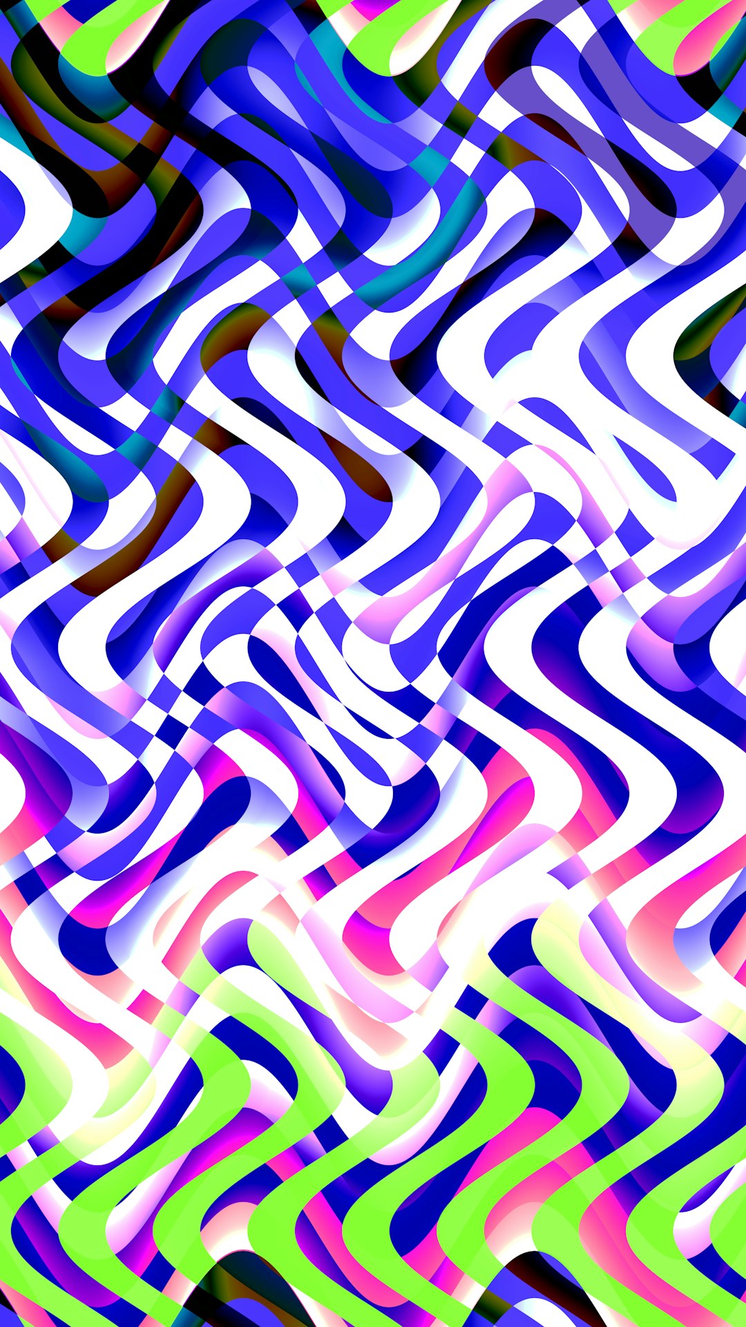 Colorful abstract wavy pattern.