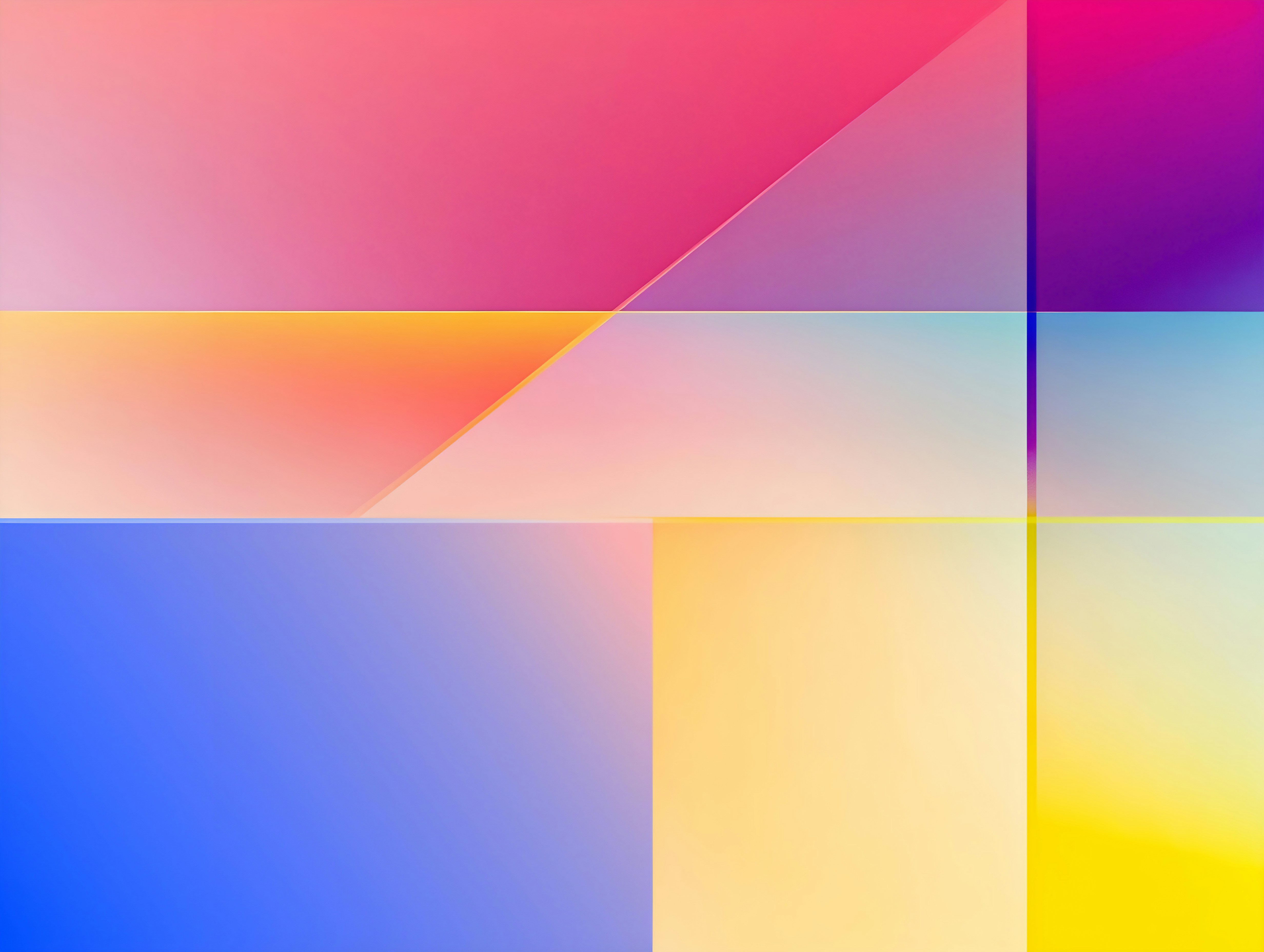 Colorful geometric abstract art with overlapping shapes.