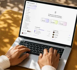 Laptop with Pola Workspace Dashboard