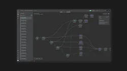 Workflow diagram on a software interface screen.