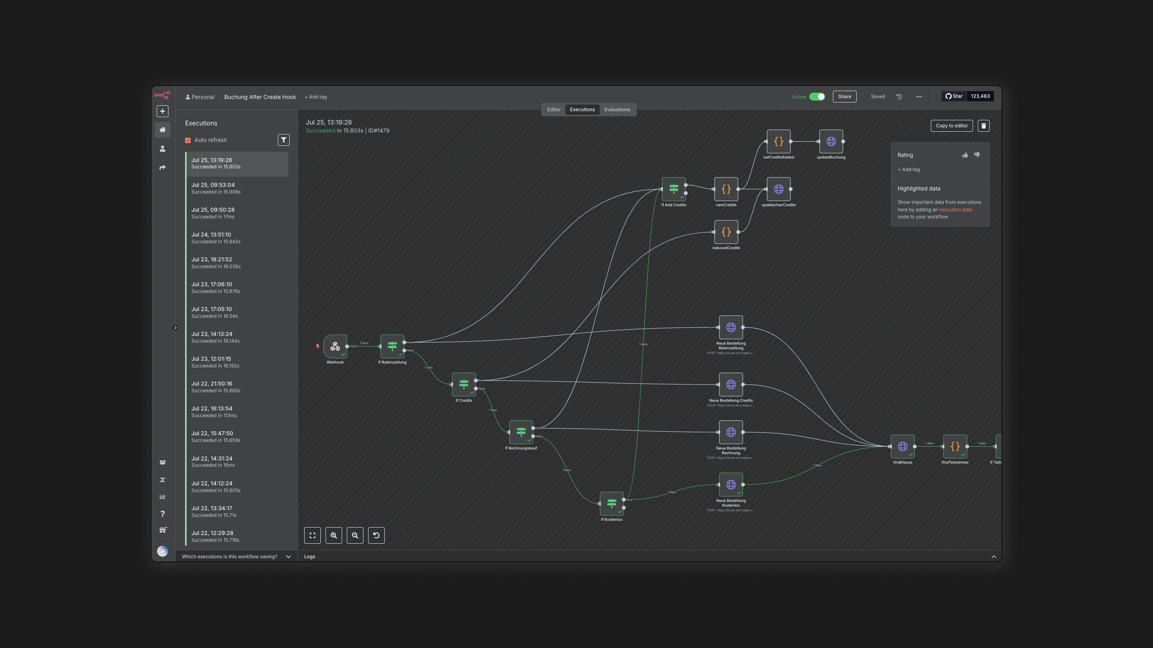 Workflow diagram on a software interface screen.